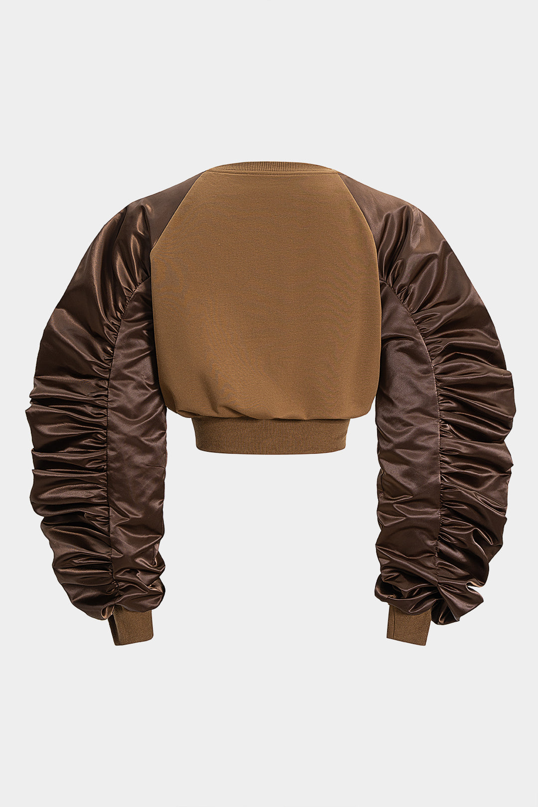 Ruched Patchwork Long Sleeve Sweatshirt