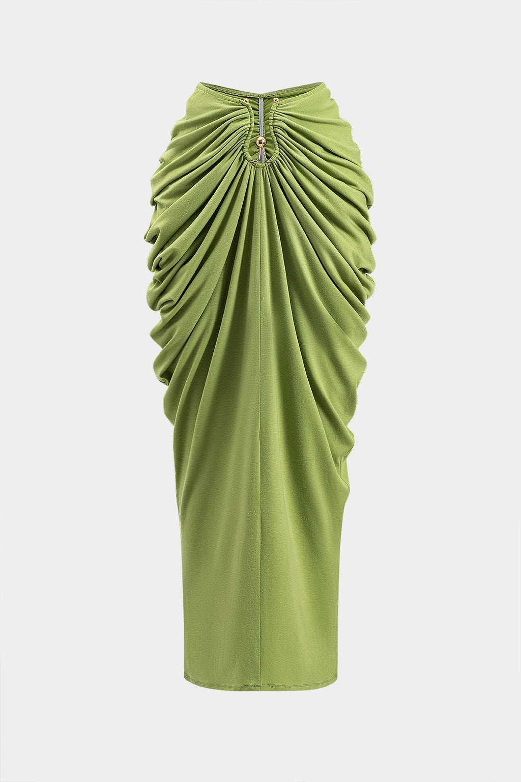 חצאית עם קפלים בעיצוב מטאלי 