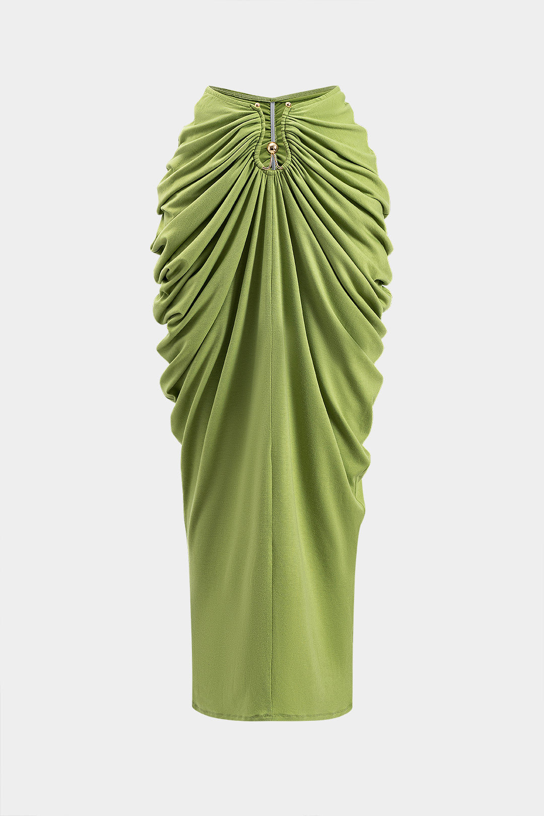 חצאית עם קפלים בעיצוב מטאלי 