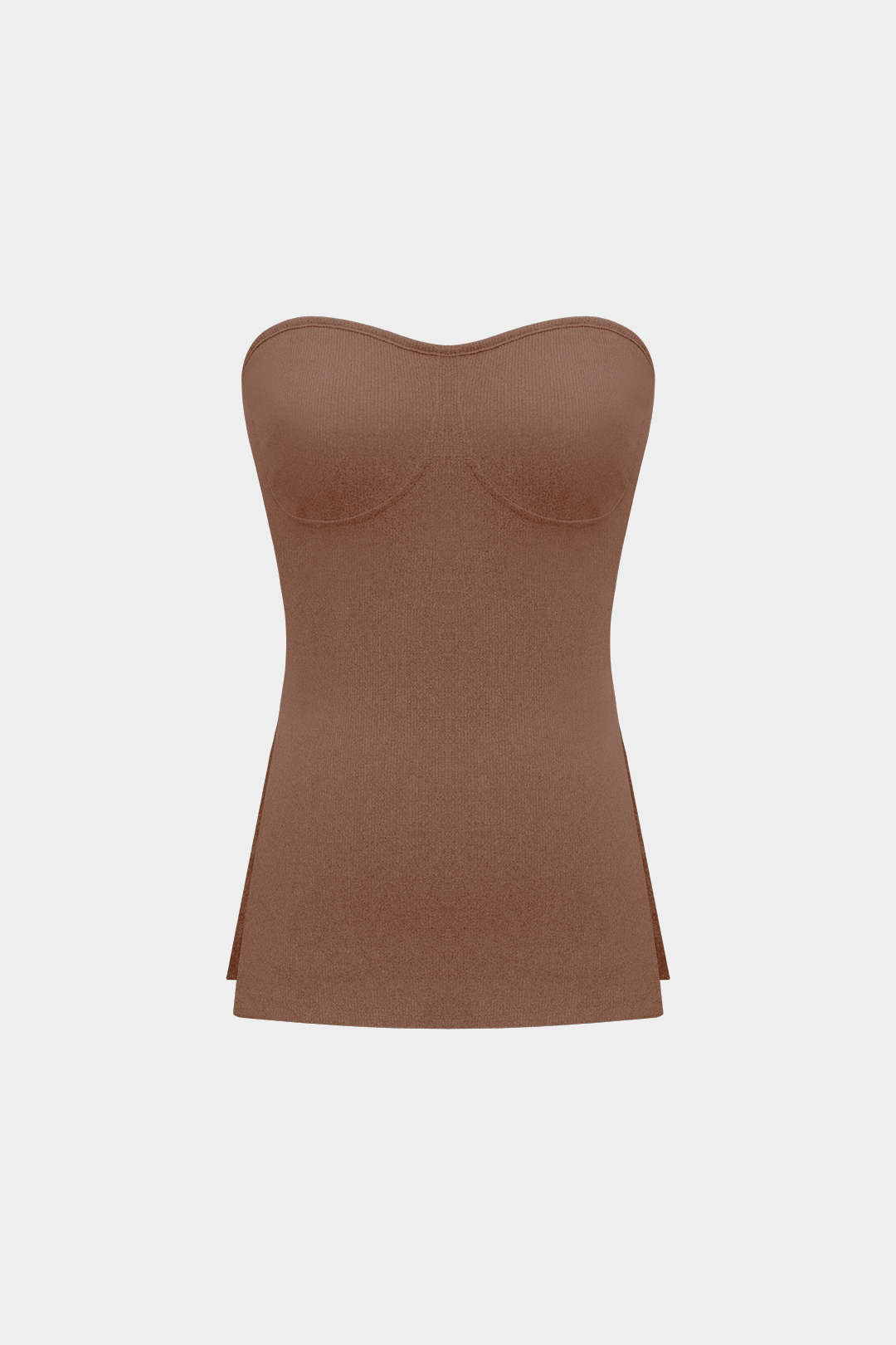 Conjunto Dos Piezas Top Sin Tirantes Y Shorts De Punto