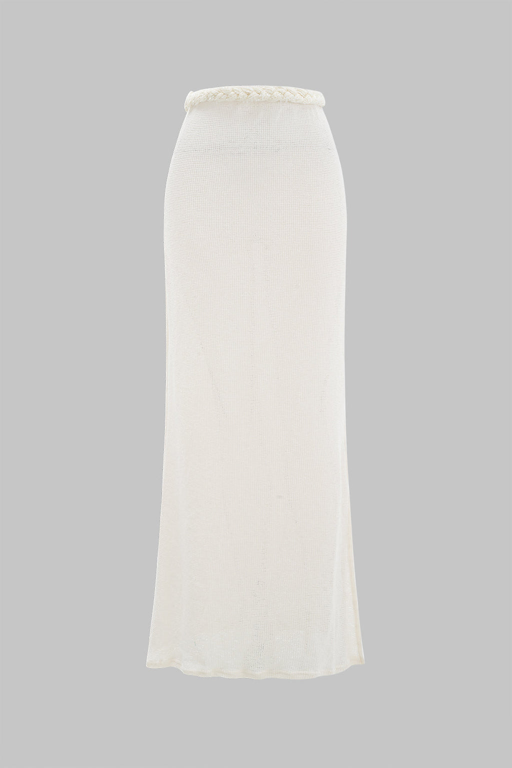 Conjunto Tejido Texturizado Top Crop Falda Con Abertura