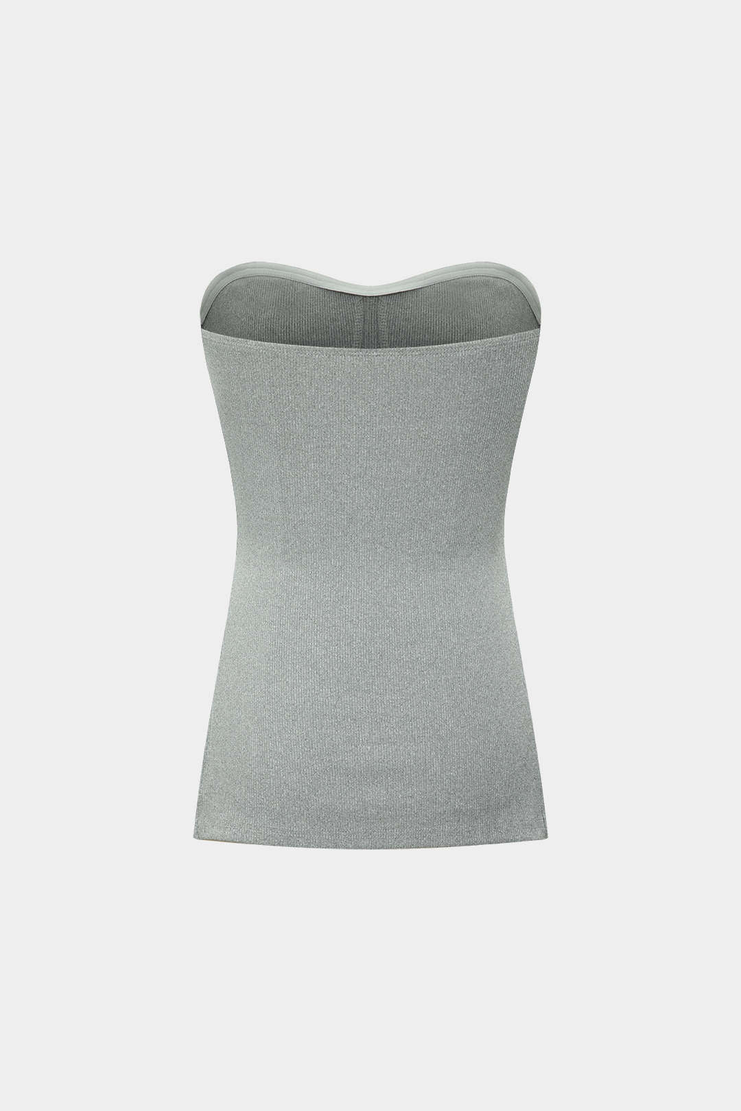 Conjunto Dos Piezas Top Sin Tirantes Y Shorts De Punto