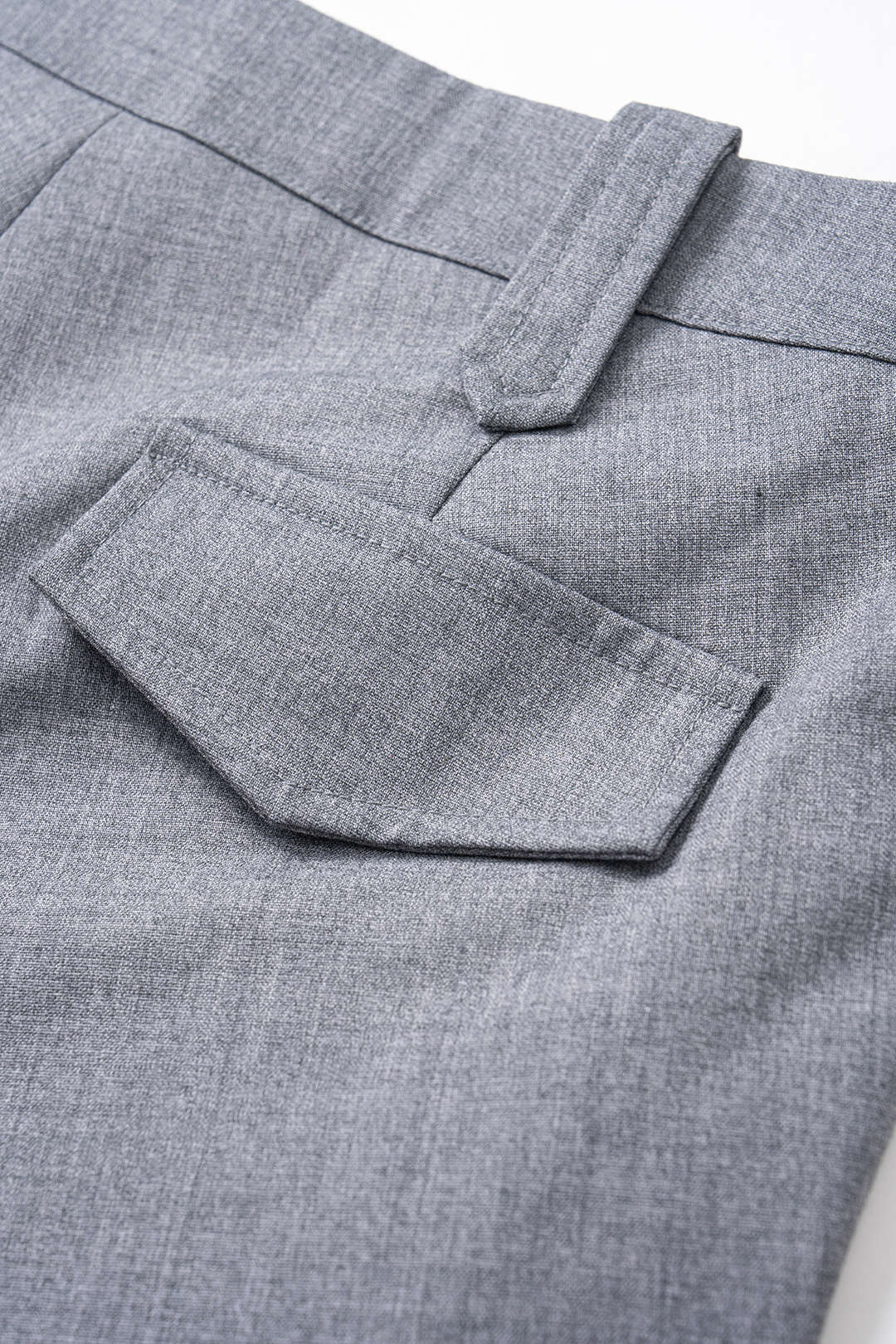 חצאית פשתן חלקה עם קפלים 