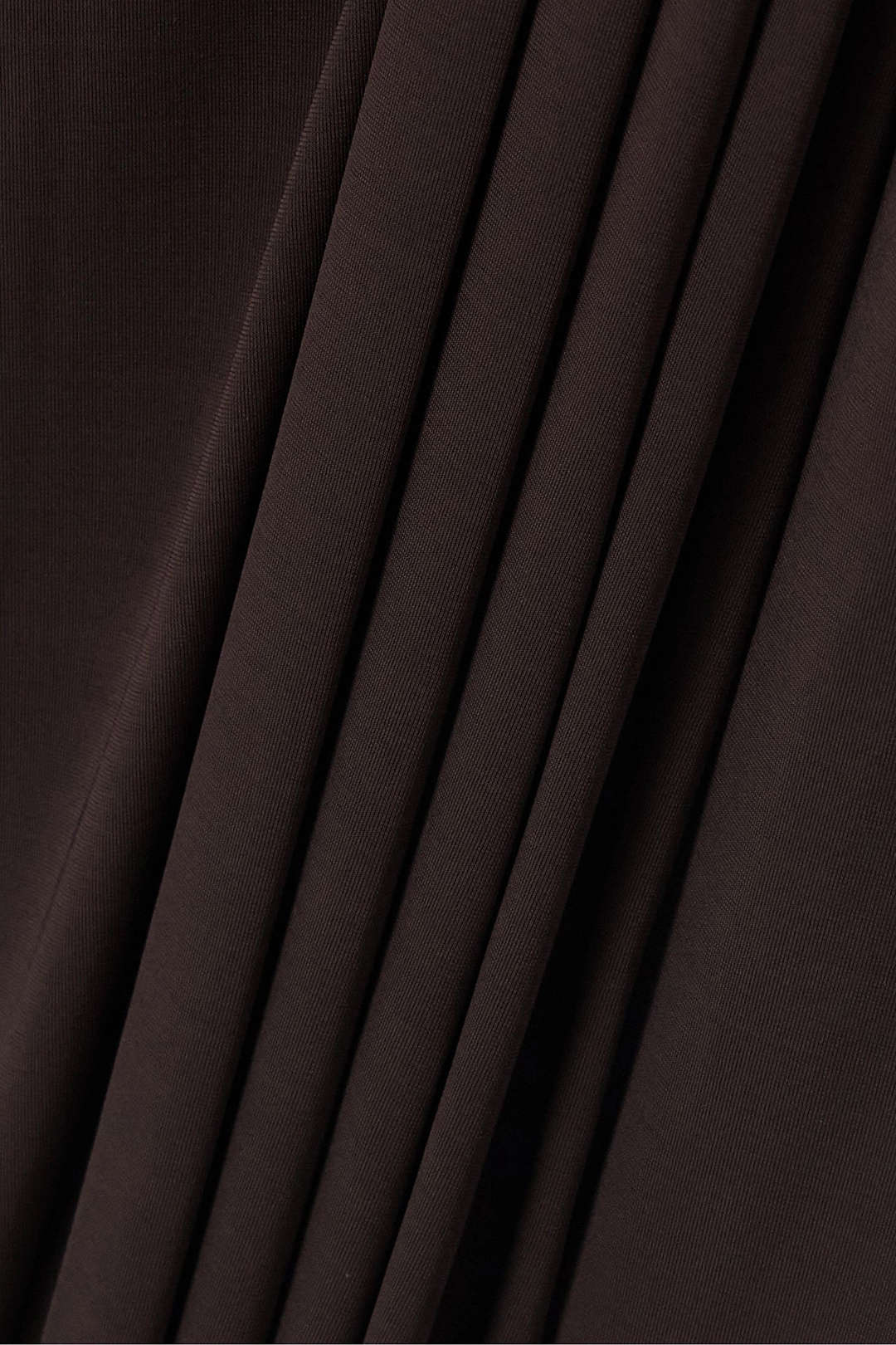 Asymmetrical Neck Ruched Long-Sleeve Maxi Dress