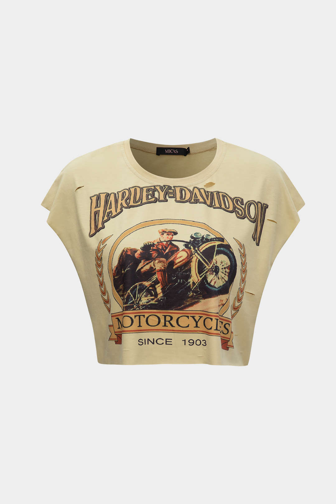Camiseta Sin Mangas Con Gráfico De Motocicleta Elegante