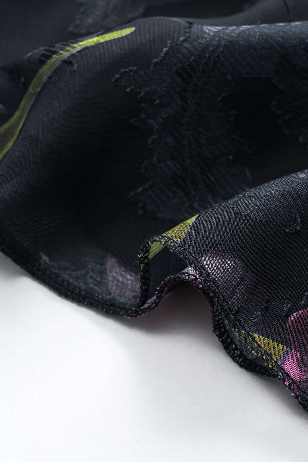 חצאית שיפון עם הדפס פרחוני 