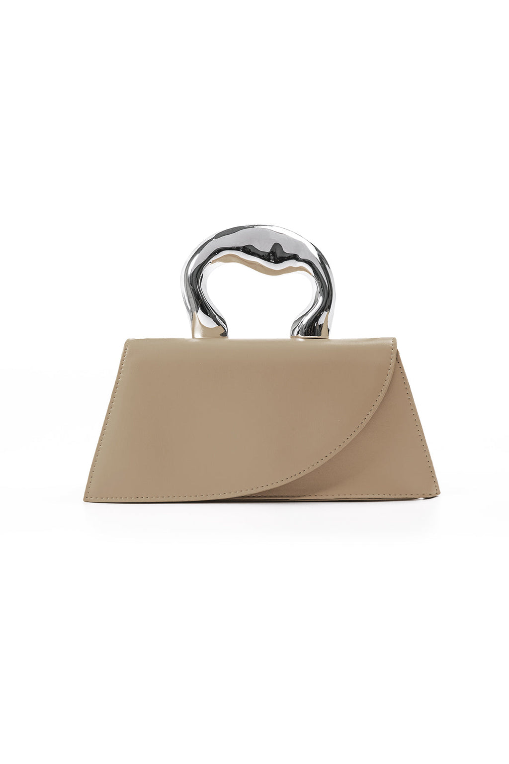 Bolso de Hombro Trapezoidal Texturizado Elegante y Moderno