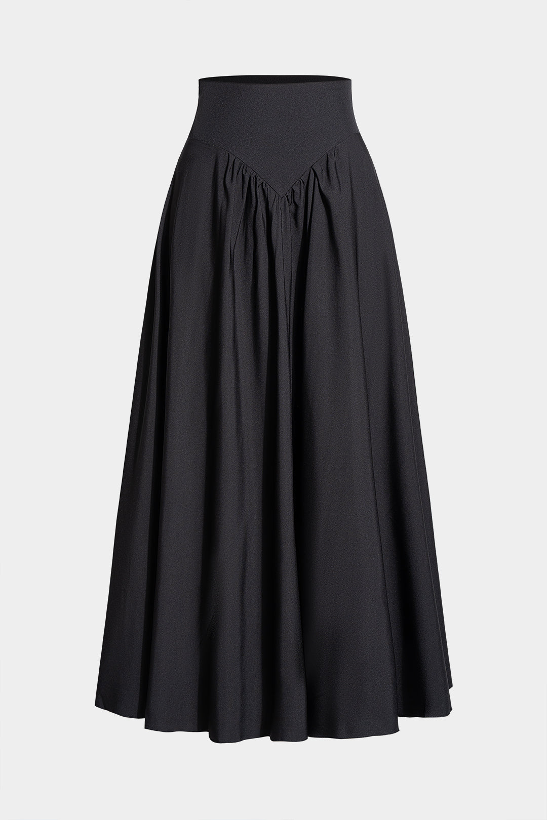 חצאית נפוחה עם מותן גבוה וקשירה 