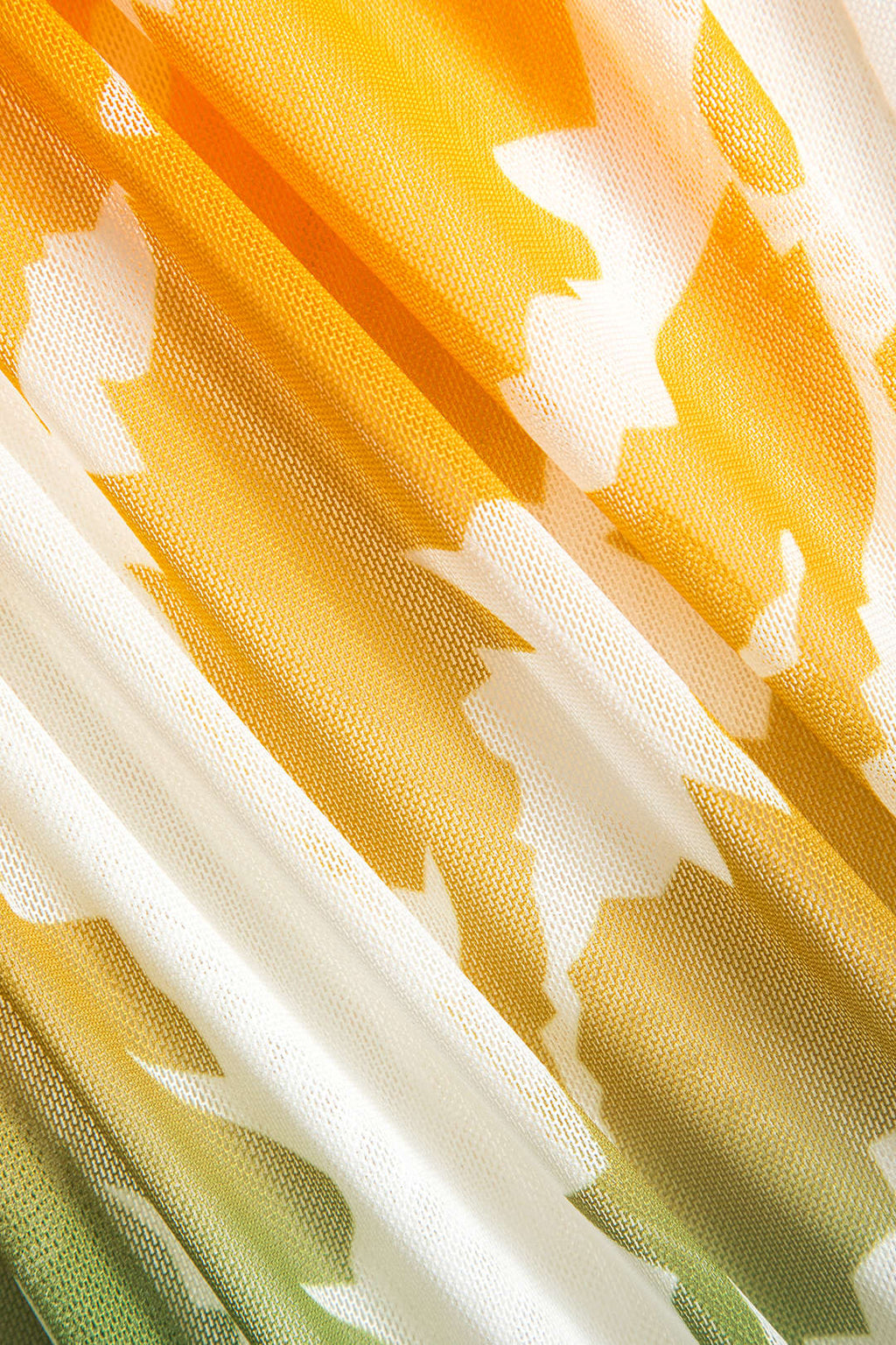 Tiger Print Mesh Sheer Round Neck Midi Dress