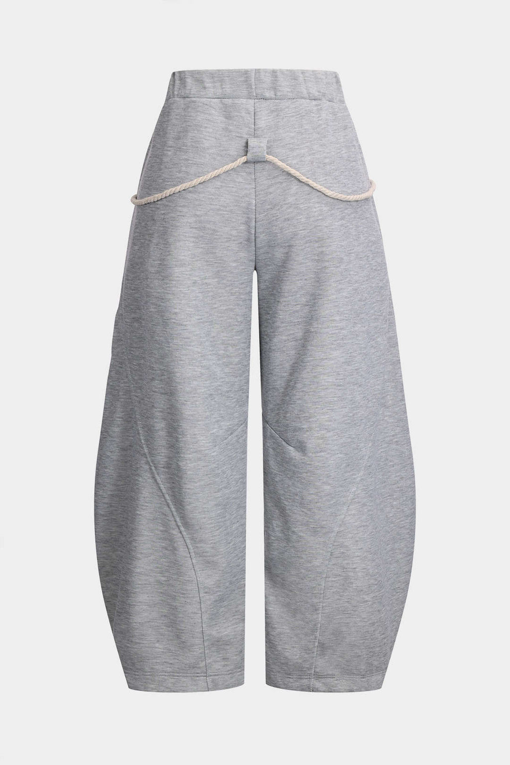 Pantalones Anchos con Cordón y Silueta Drapeada Suave