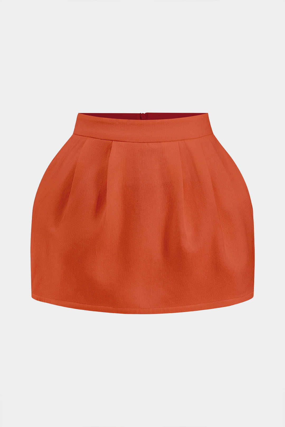 Falda de Lino con Volantes y Cremallera Minimalista