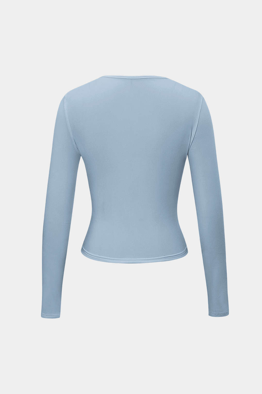 Blusa Minimalista Cuello Redondo Manga Larga Para Mujer