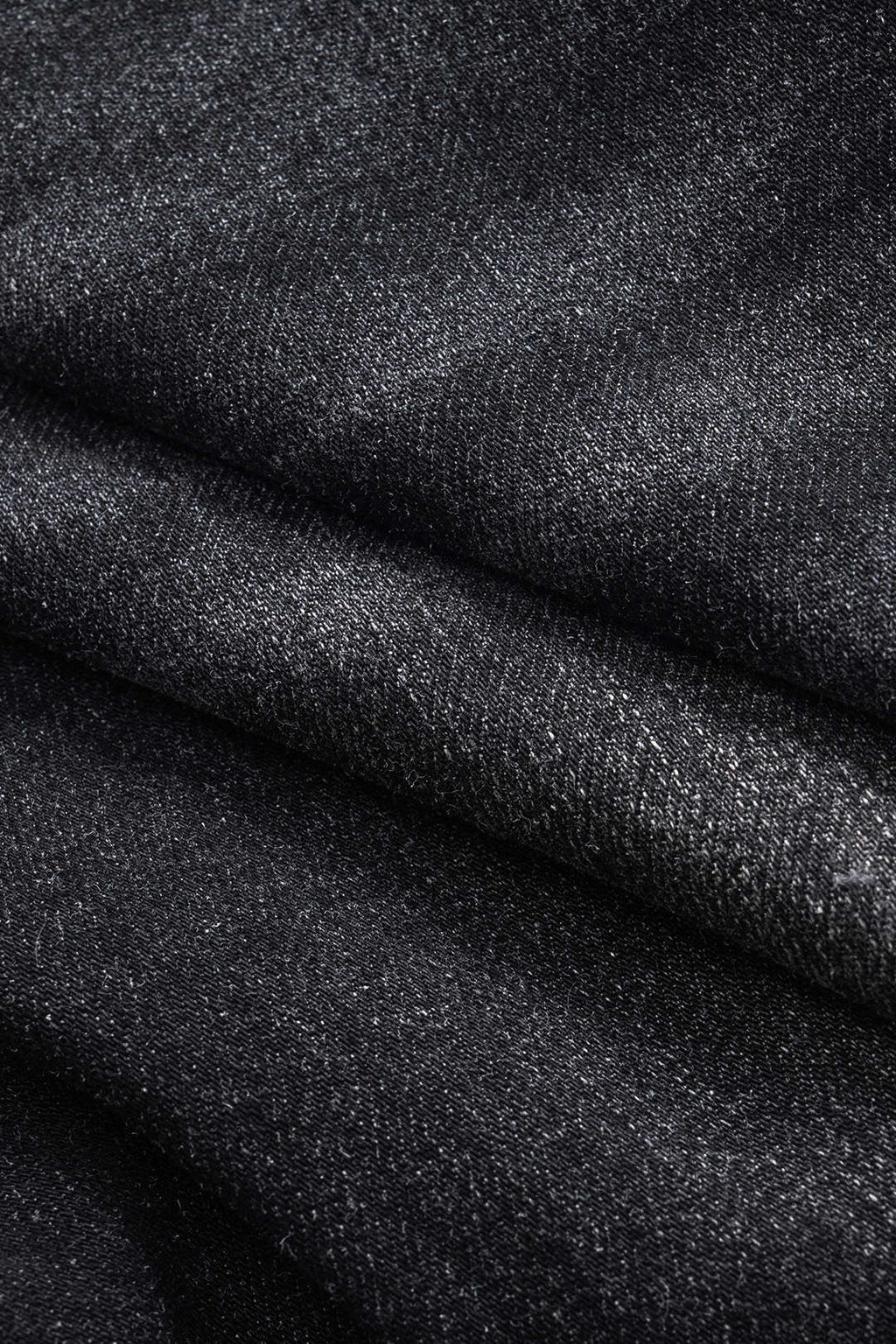 Vaqueros Denim Pierna Ancha Con Desgaste Y Bolsillos Botón