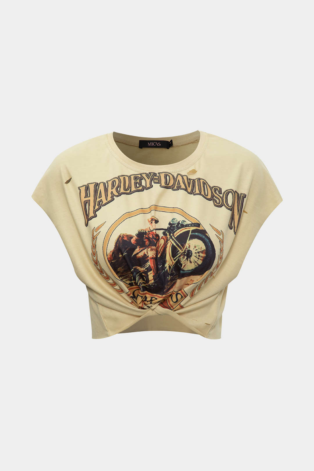Camiseta Sin Mangas Con Gráfico De Motocicleta Elegante
