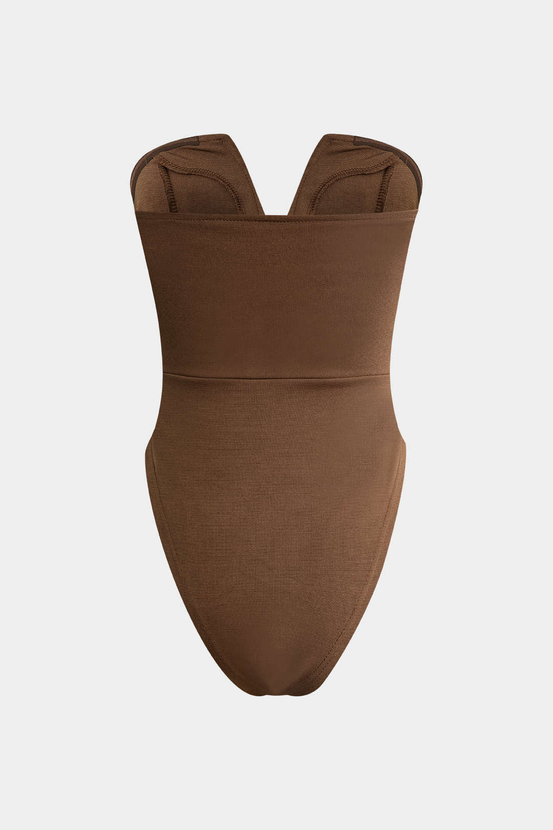 Bodysuit Sin Tirantes Escote En V Minimalista Diario