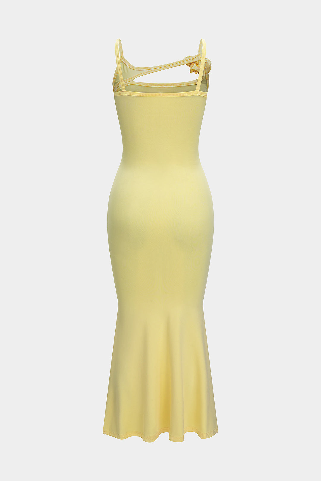 Vestido Maxi Sirena Sin Mangas Con Recortes 3D Florales