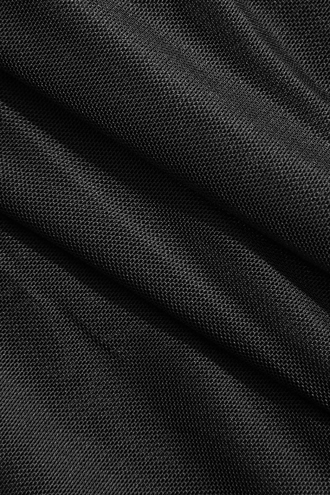 Blusa Ligera De Malla Con Volantes Asimétrica Sin Mangas