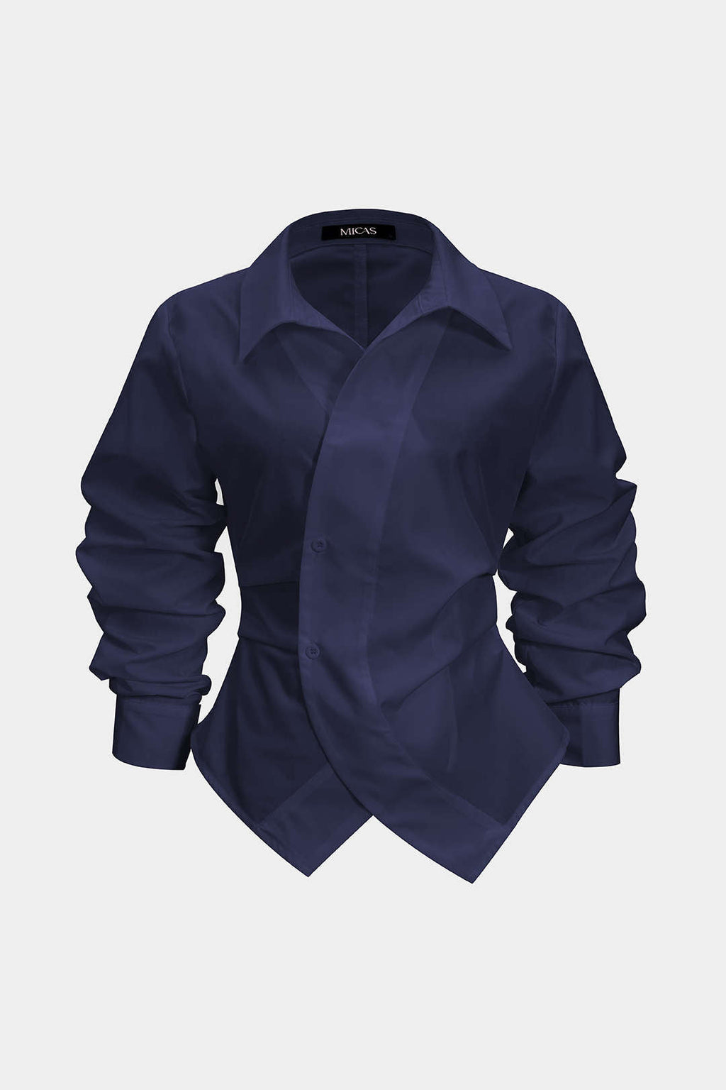 חולצה ארוכת שרוולים עם כפתורים וסגירה 