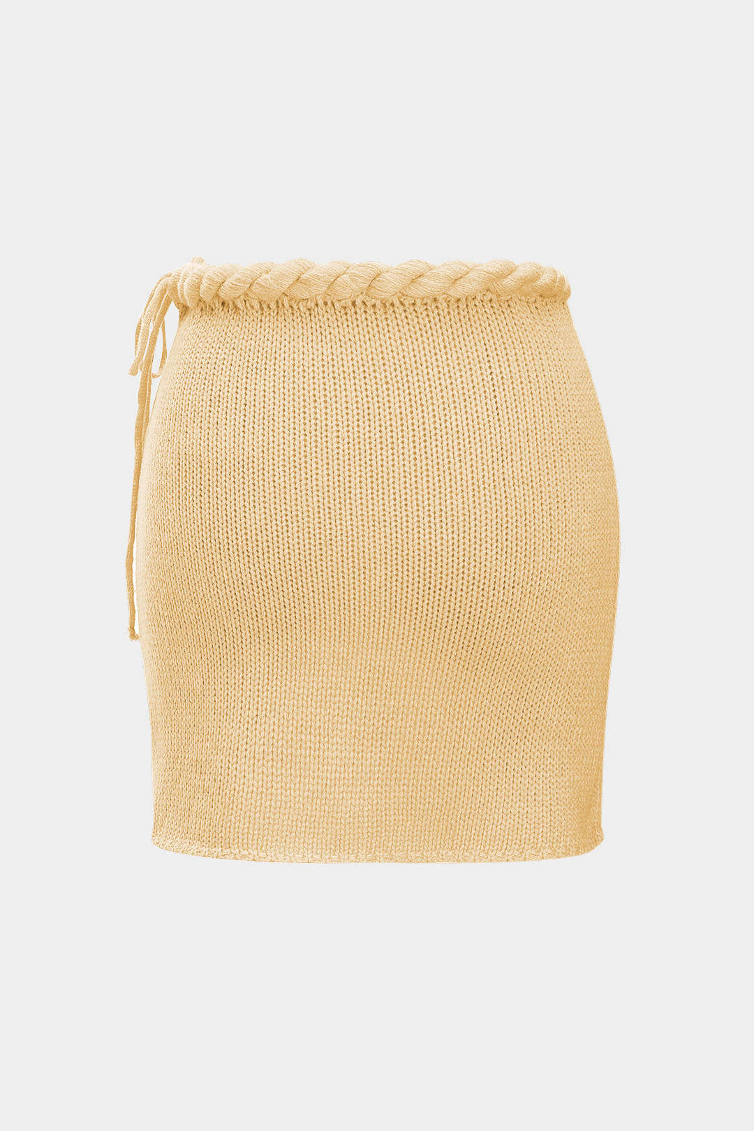 Falda Tejida Con Cordón De Silueta Elegante Y Fluida Suave