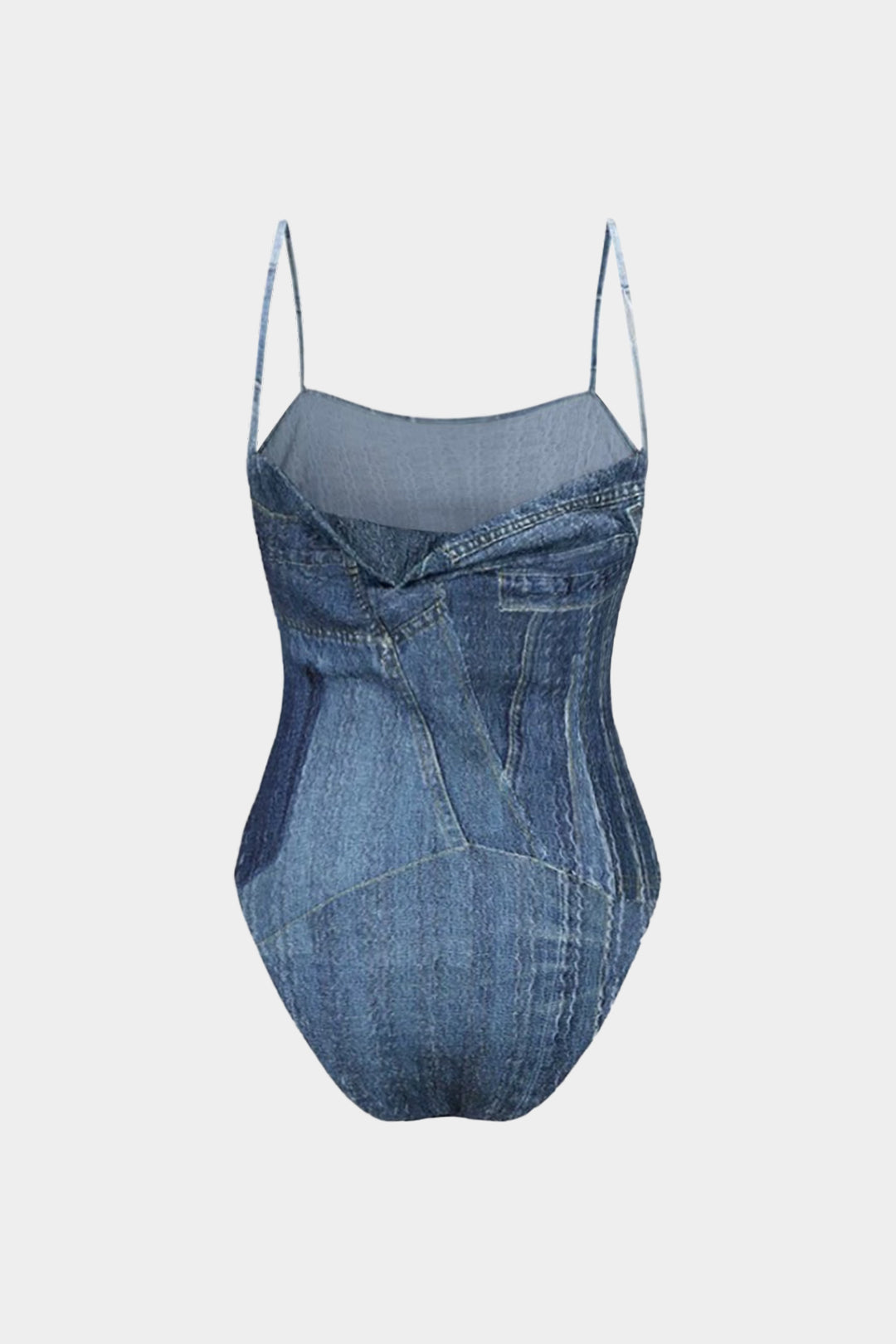 Bodysuit Impreso Con Silueta Fina Y Textura Elegante