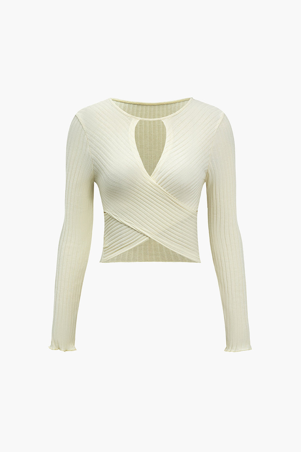 חולצה ארוכת שרוולים מוצלבת 