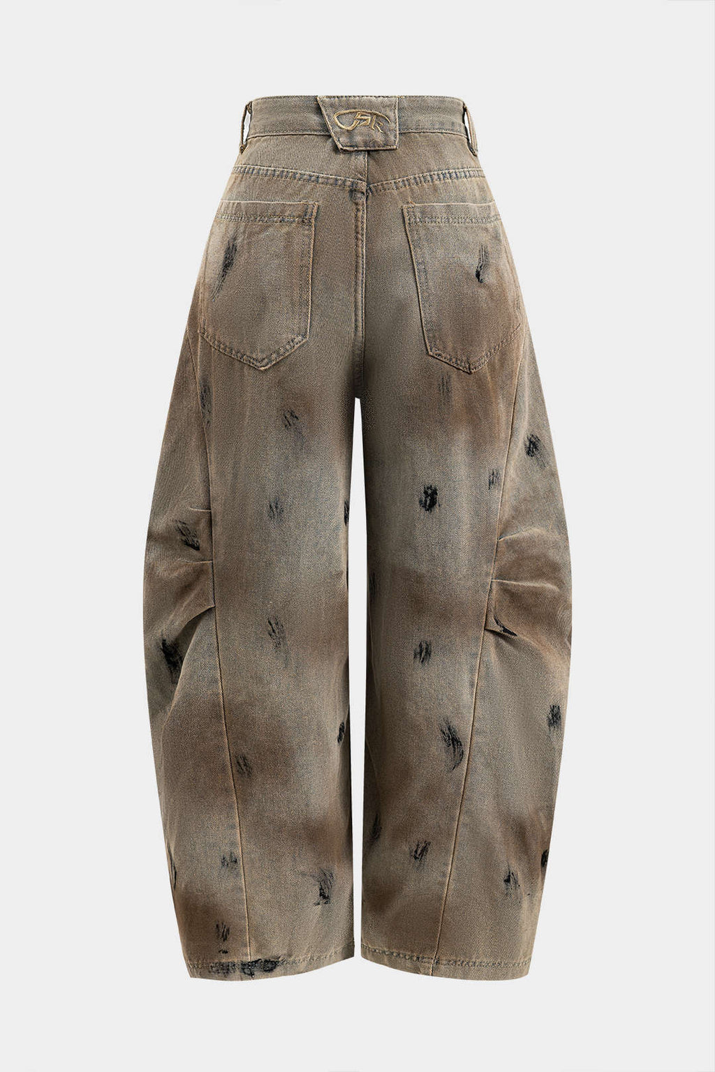 Vaqueros Denim Sucio Mujer Pierna Ancha Barrel Jeans