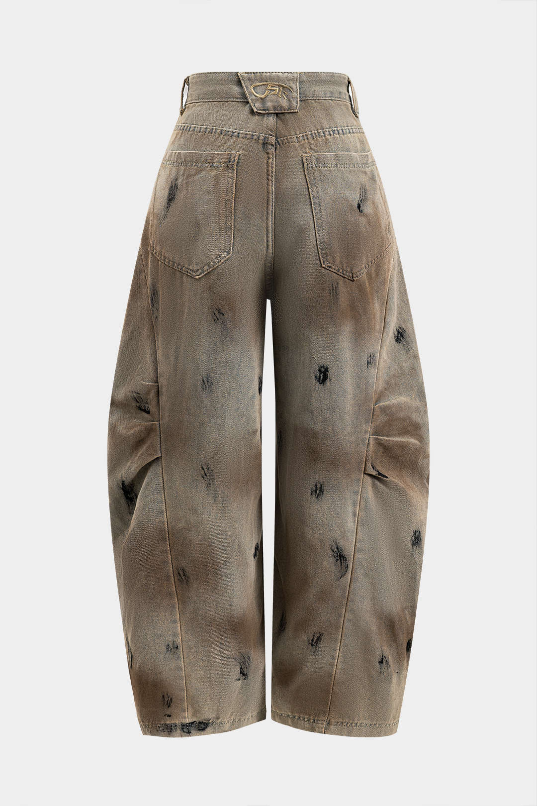 Vaqueros Denim Sucio Mujer Pierna Ancha Barrel Jeans