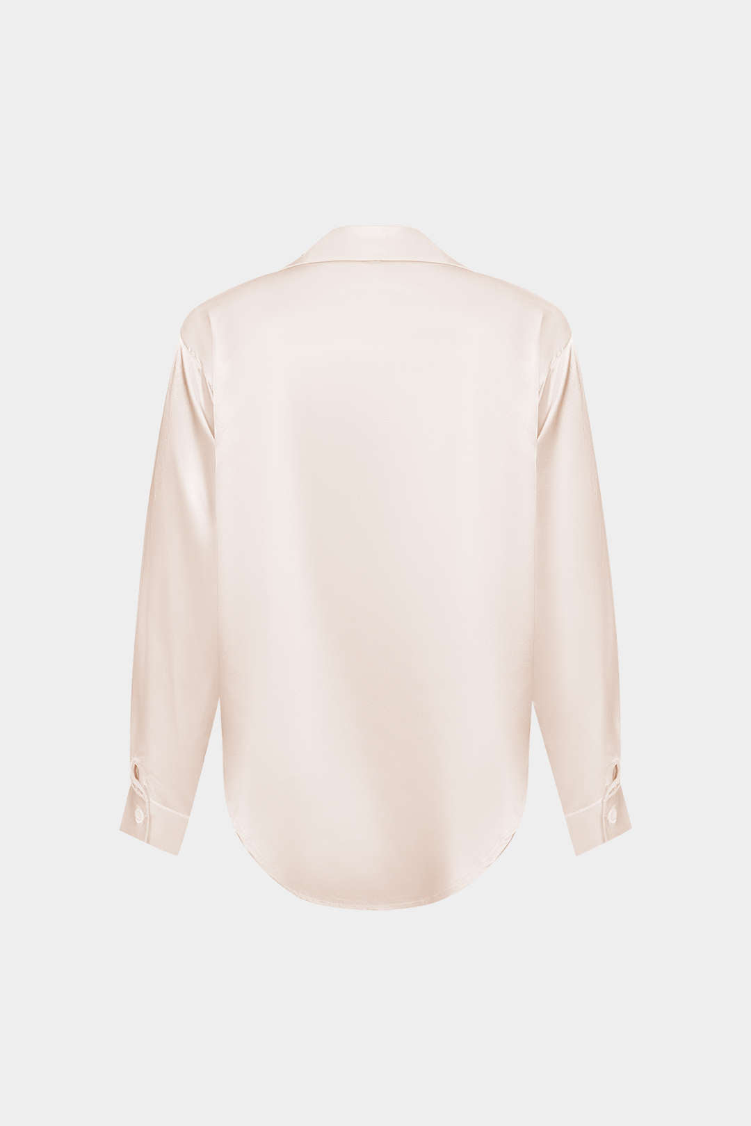 Camisa Satinada De Manga Larga Con Silueta Elegante
