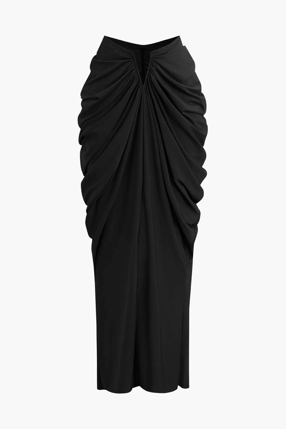 Conjunto Blusa Cuello En V Falda Maxi Cintura En V Elegante