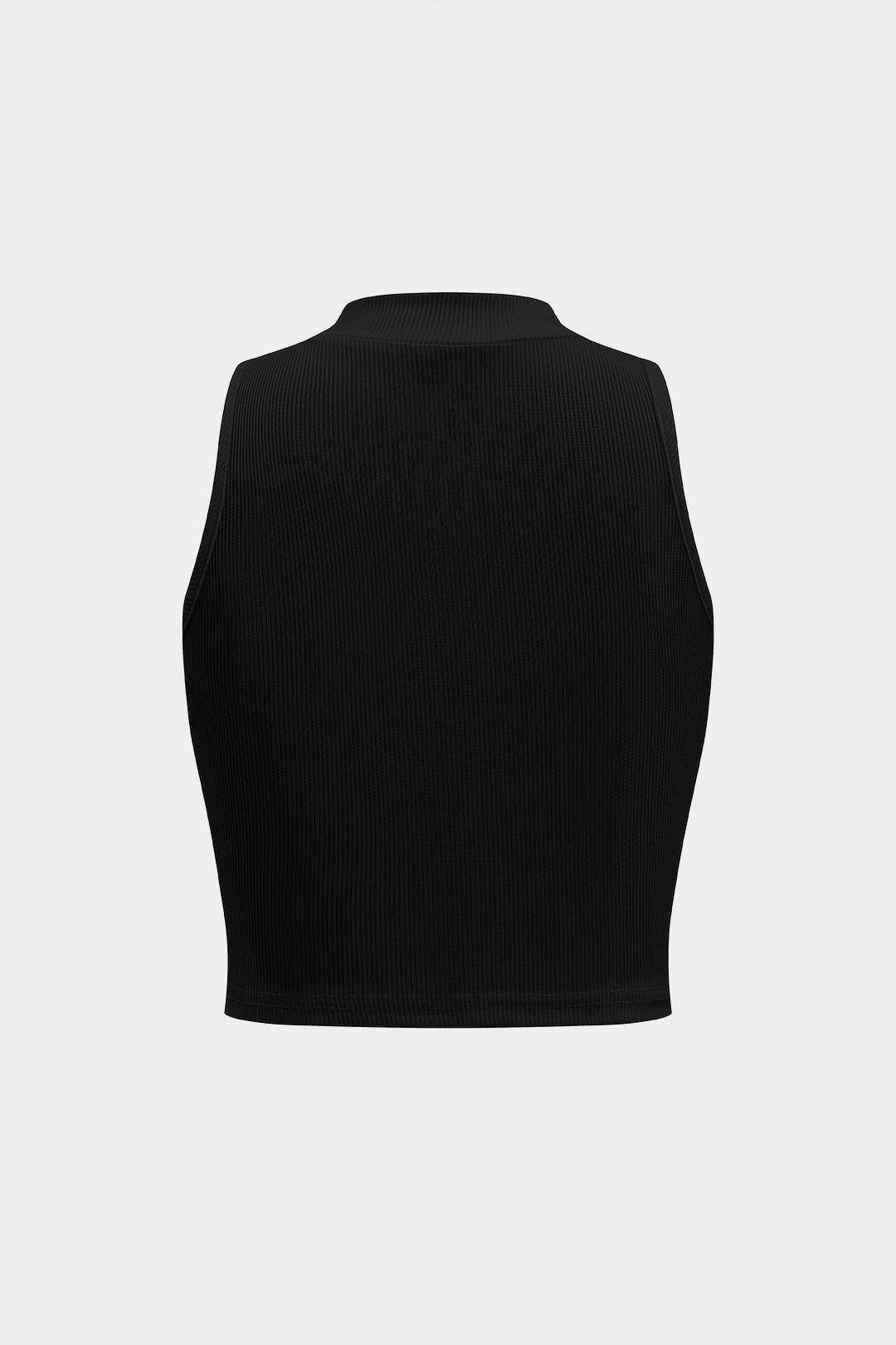 Camiseta Texturizada Sin Mangas Para Uso Diario Elegante