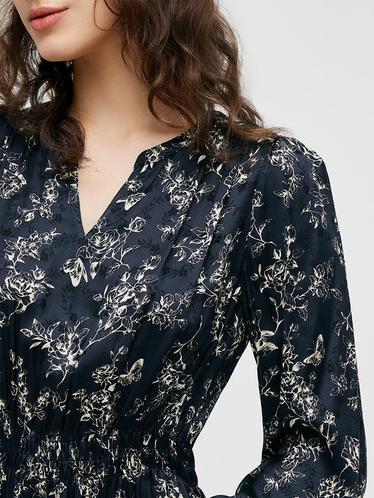Conjunto Chaleco Eco Cuero Vegano y Vestido Midi Floral