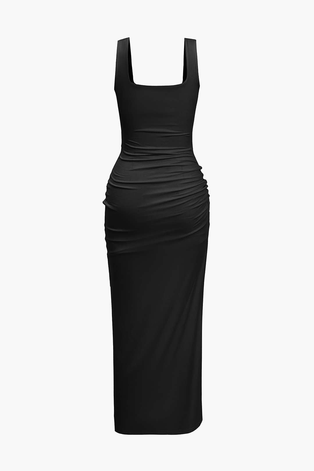 Vestido Midi Reversible Con Abertura Frontal Elegante