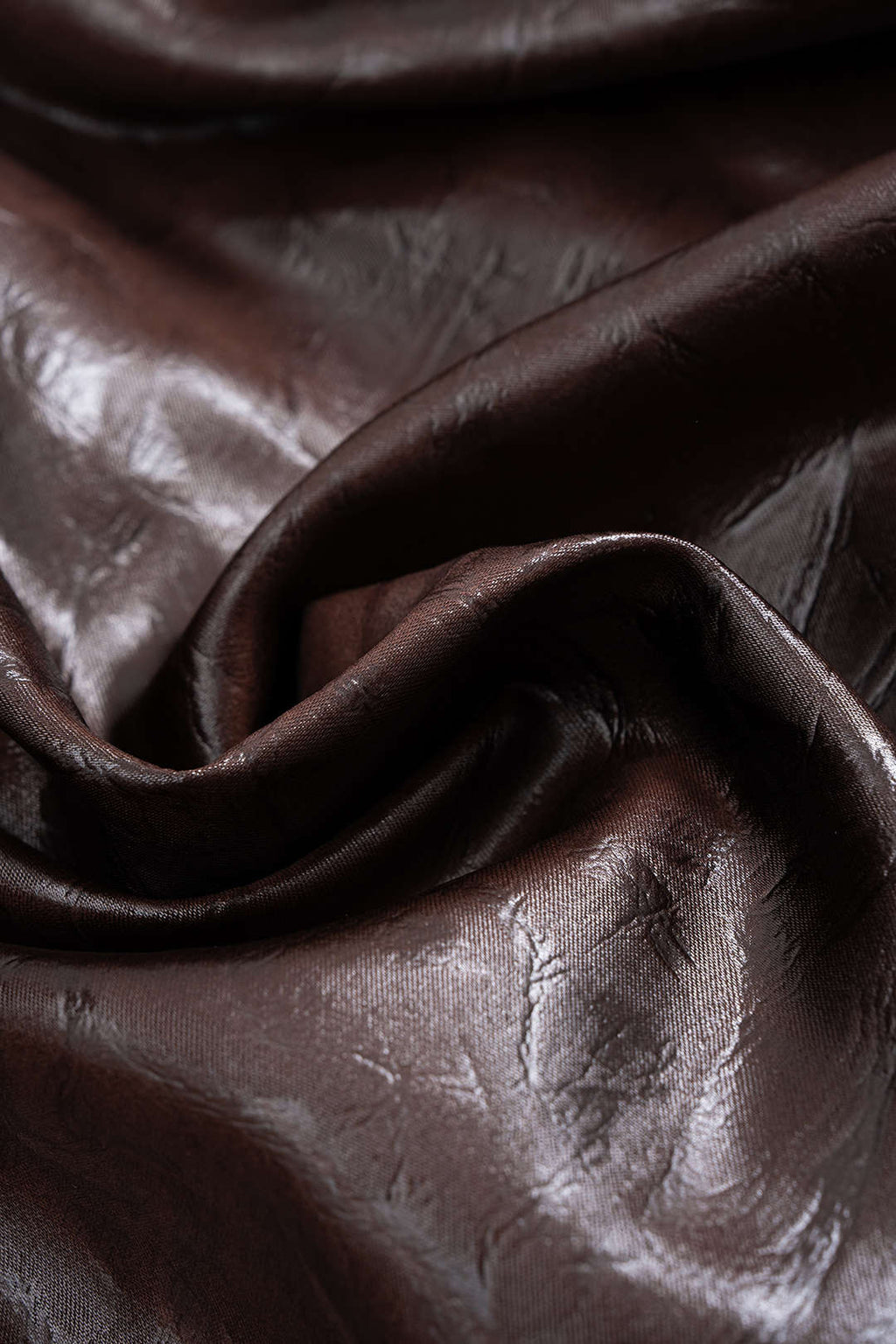 Faux Leather Button Long-Sleeve Shirt