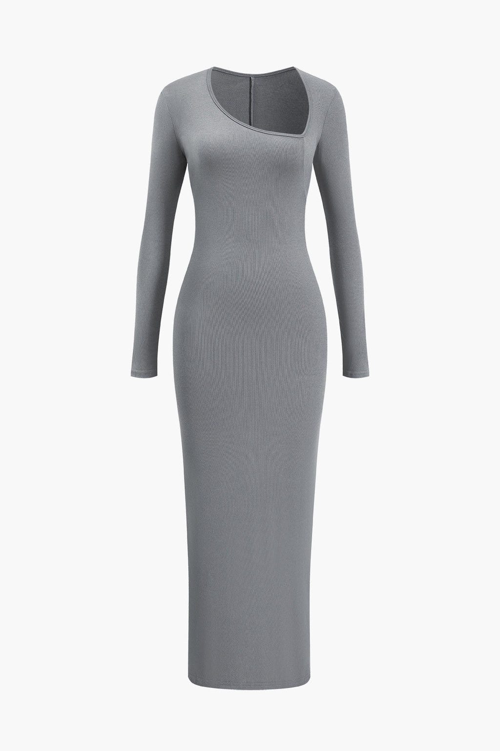 Vestido Maxi Con Escote Asimétrico Y Abertura Lateral