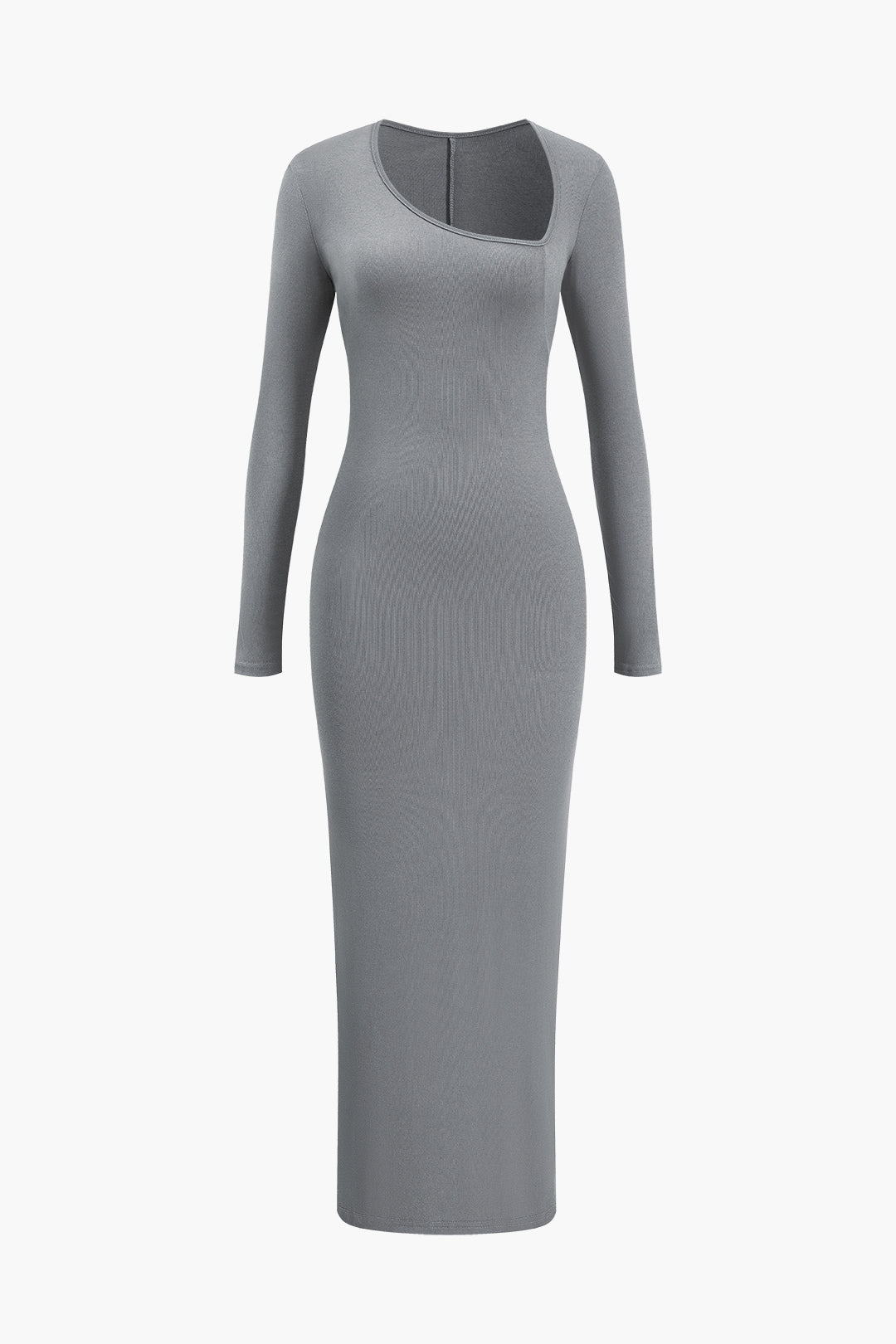 Vestido Maxi Con Escote Asimétrico Y Abertura Lateral