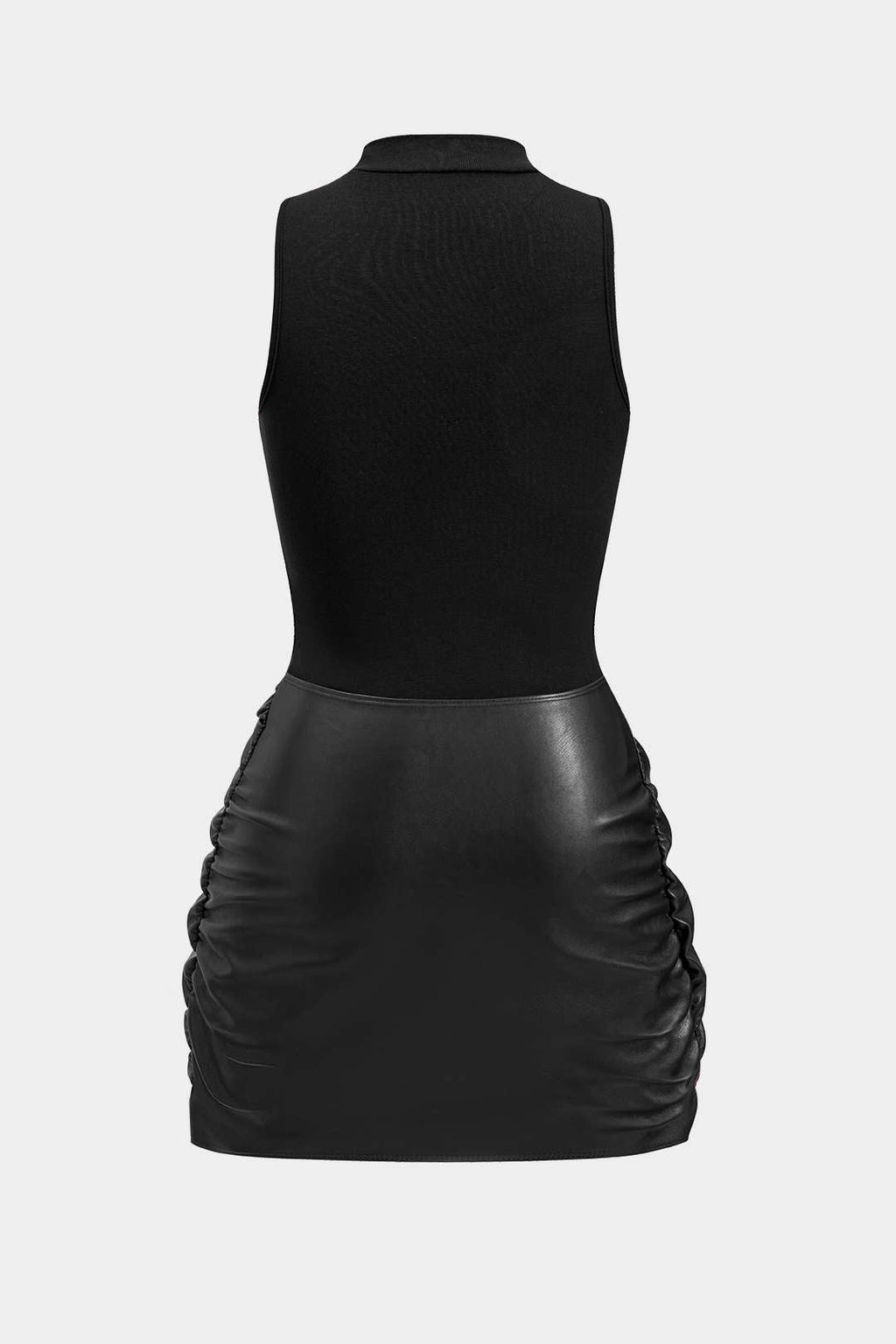 Vestido Corto Sin Mangas Con Lazo Delantero Mujer Elegante