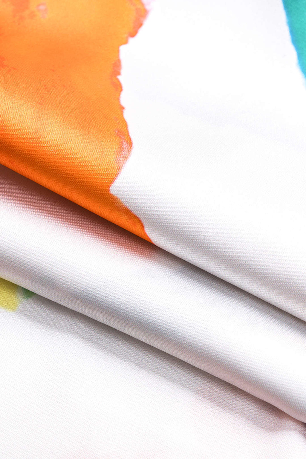 חצאית סאטן עם רוכסן וקשירה קדמית בהדפס פרחוני 