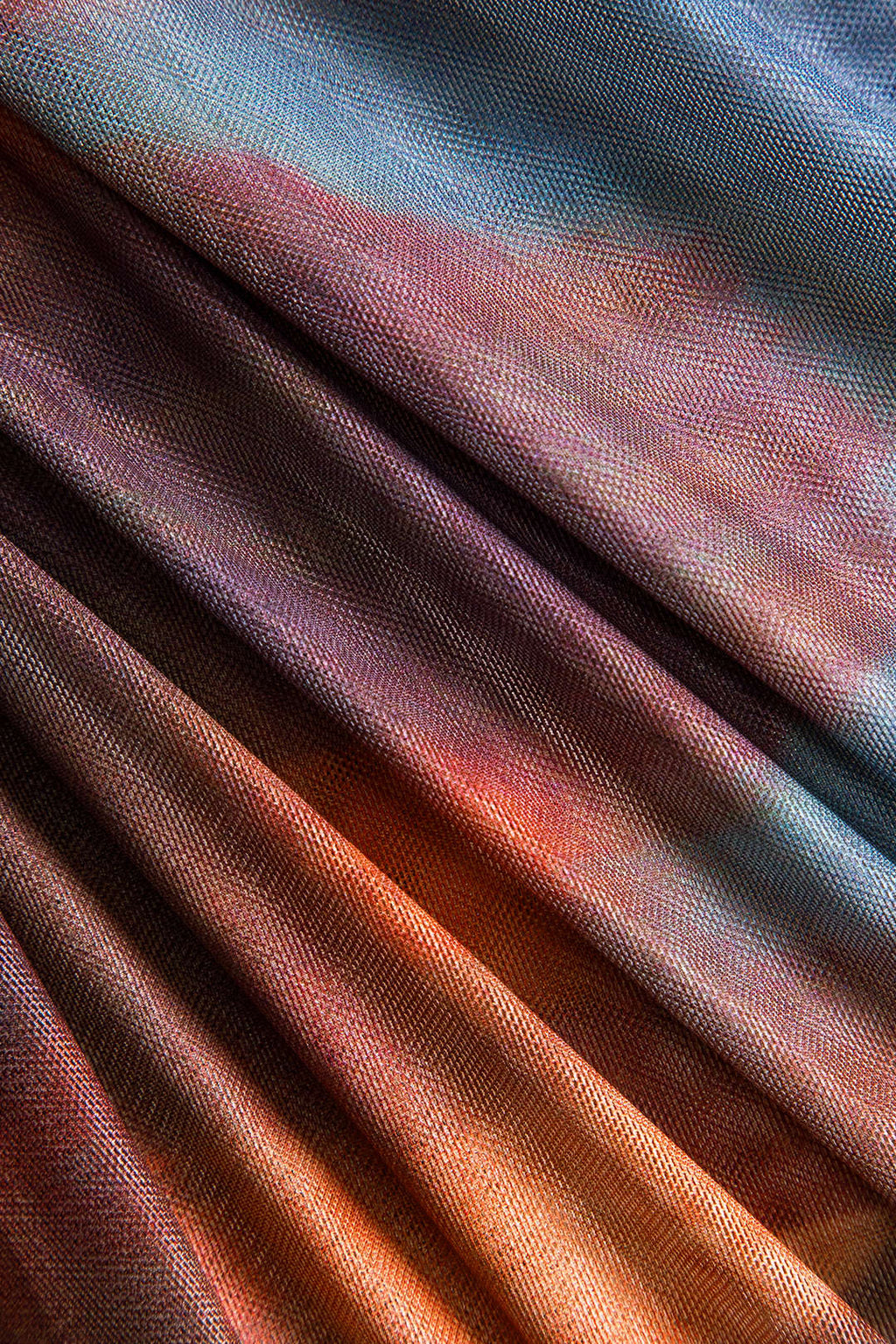 חצאית רשת עם הדפס אומברה 