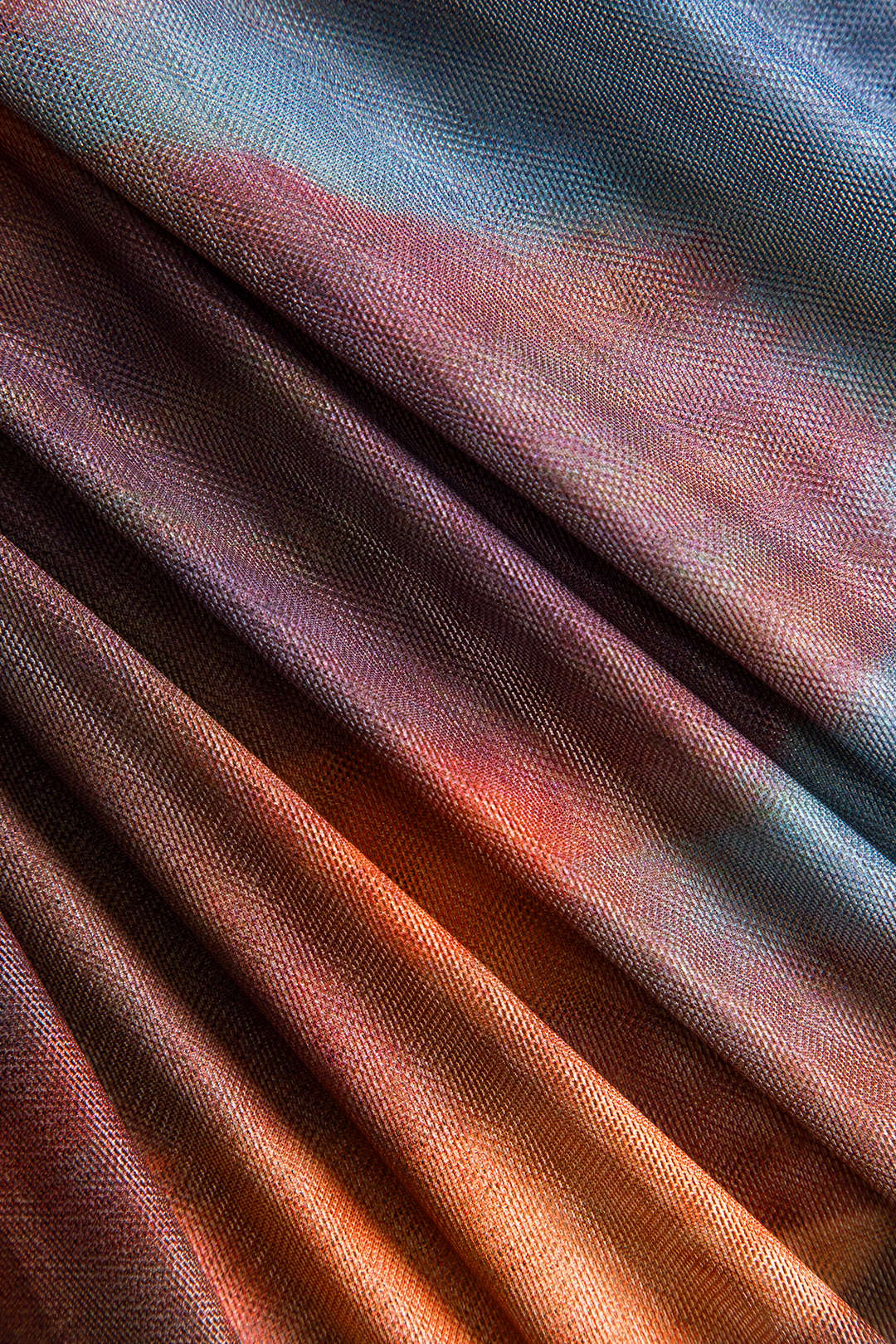 חצאית רשת עם הדפס אומברה 