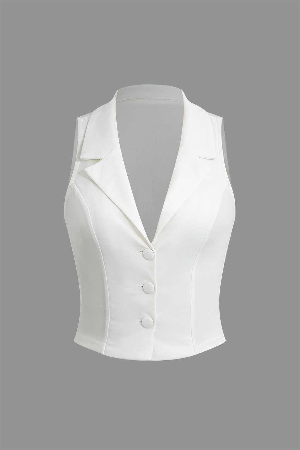 Conjunto Dos Piezas Chaleco Detalle Escote Y Falda Plisada