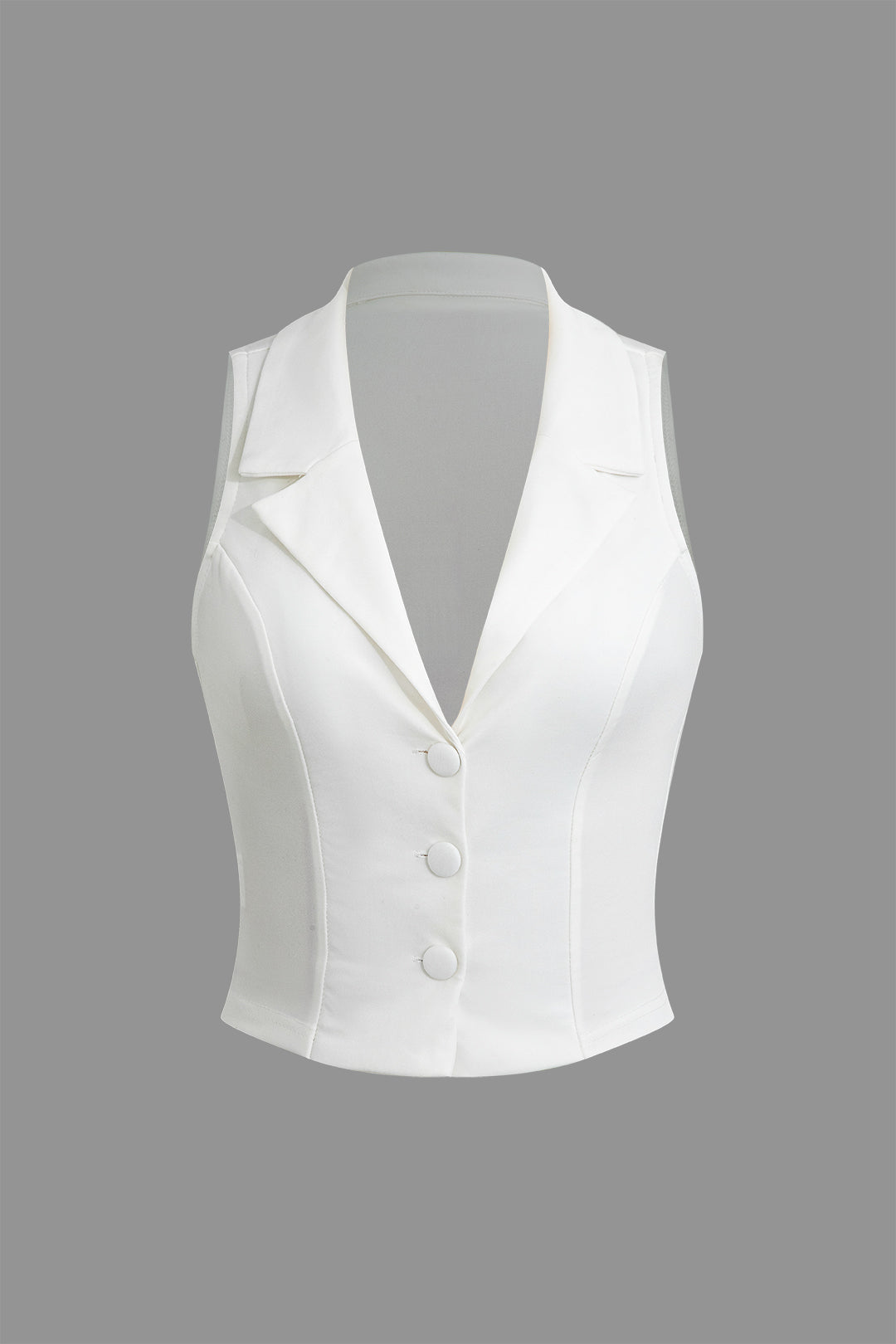 Conjunto Dos Piezas Chaleco Detalle Escote Y Falda Plisada