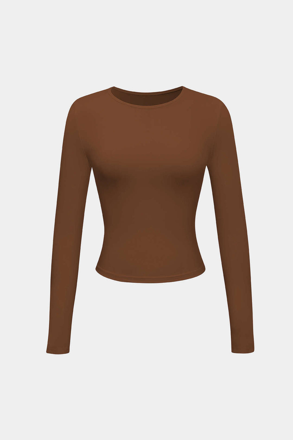 Blusa Minimalista Cuello Redondo Manga Larga Para Mujer