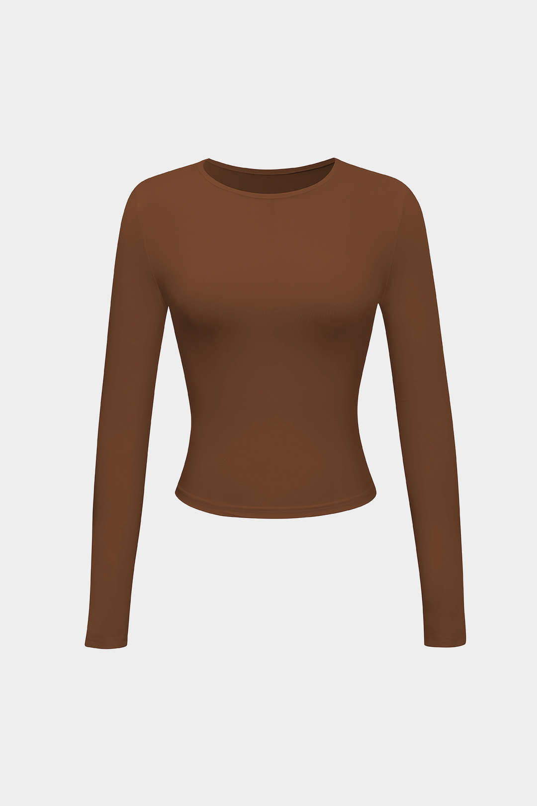 Blusa Minimalista Cuello Redondo Manga Larga Para Mujer