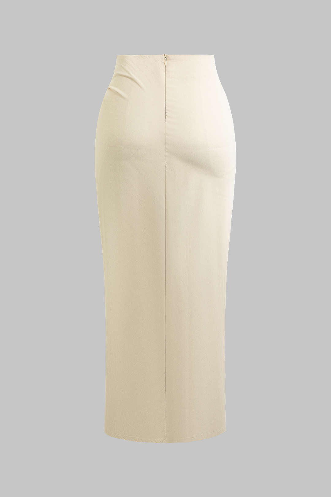 Falda Midi Asimétrica Nudo Twist Minimalista Elegante