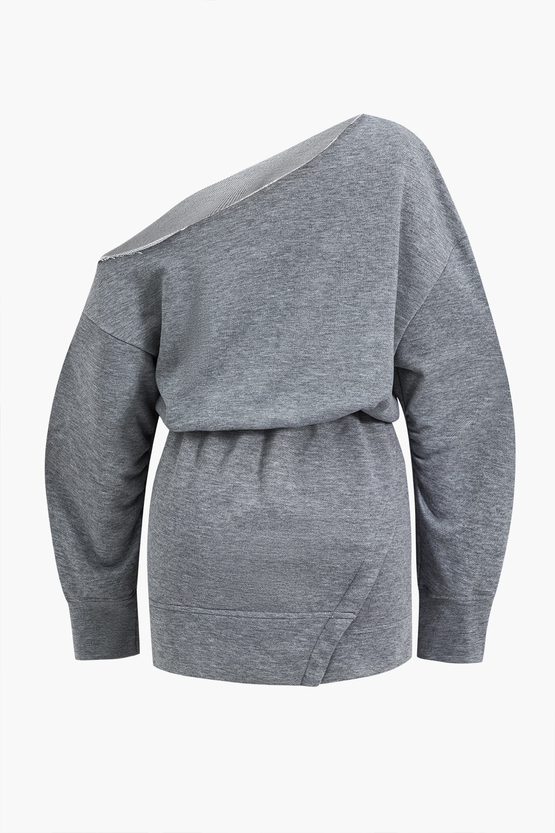 שמלת מיני אסימטרית עם שרוולים ארוכים 