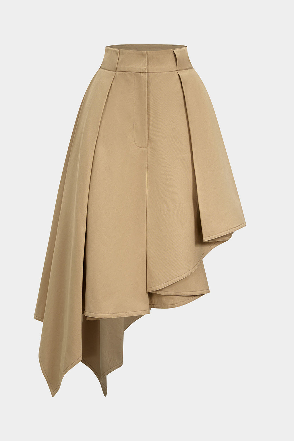 חצאית קפלים עם קפלים בשוליים אחידים 