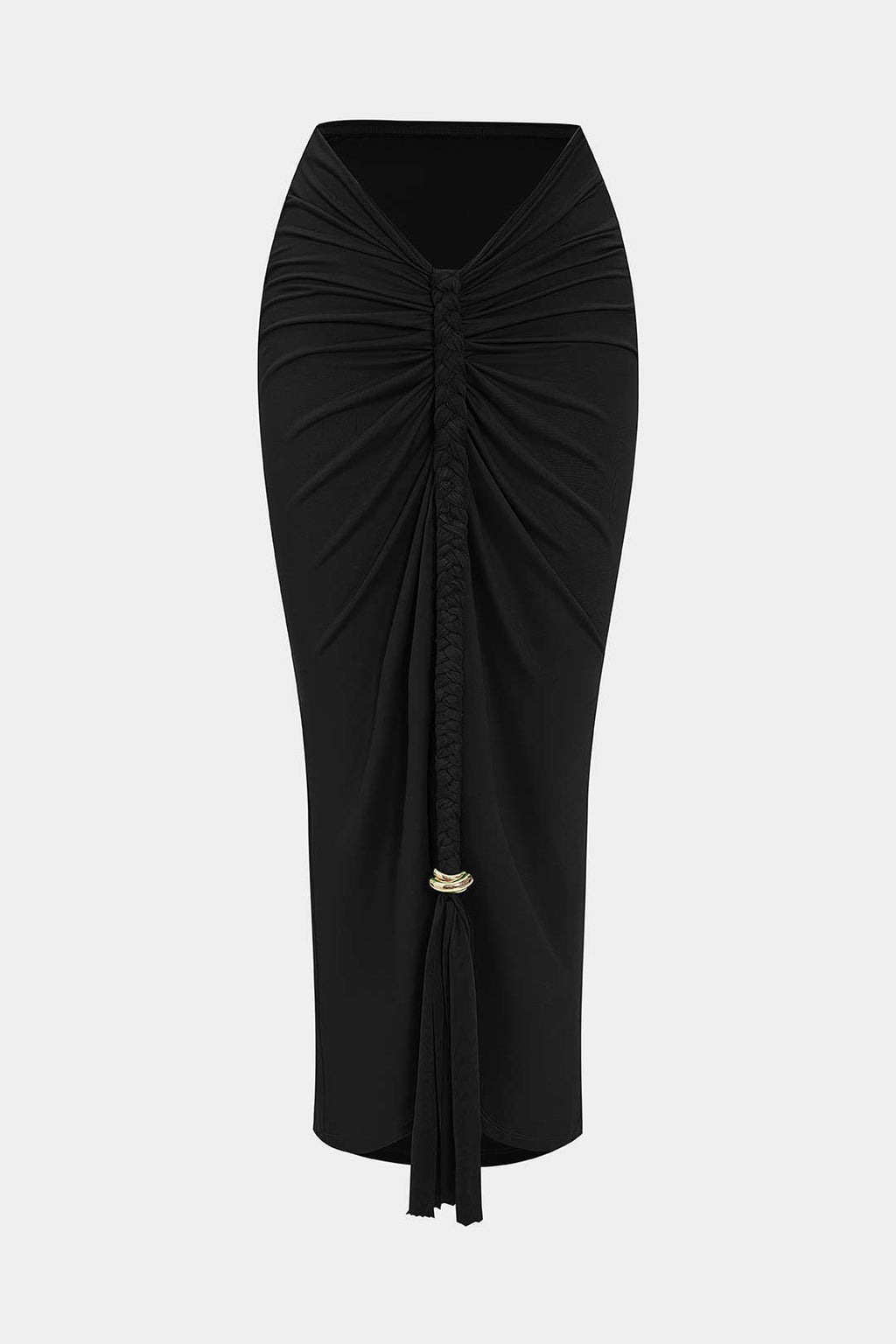 חצאית קלועה עם עיטור מטאלי 