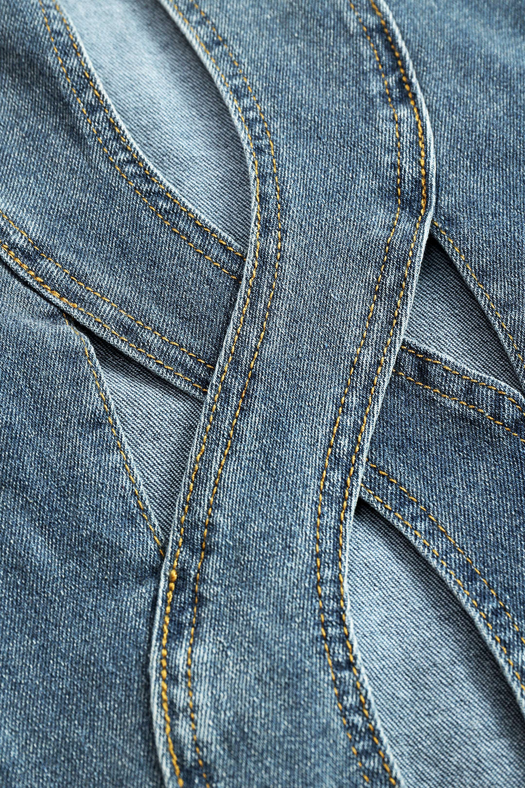 Vaqueros Denim Rotos De Corte Recto Azul Para Uso Diario