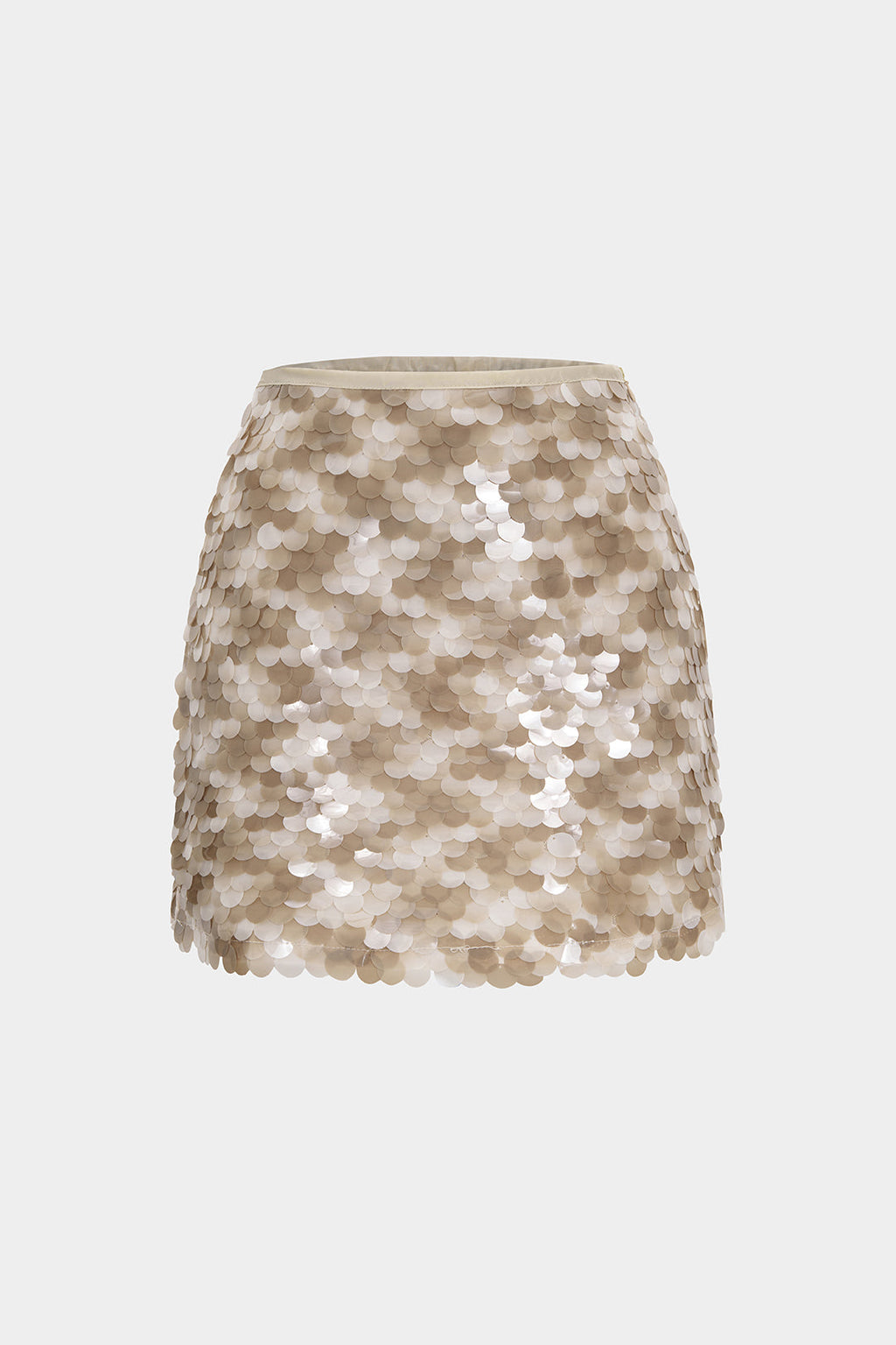 Colorblock Sequin Mini Skirt