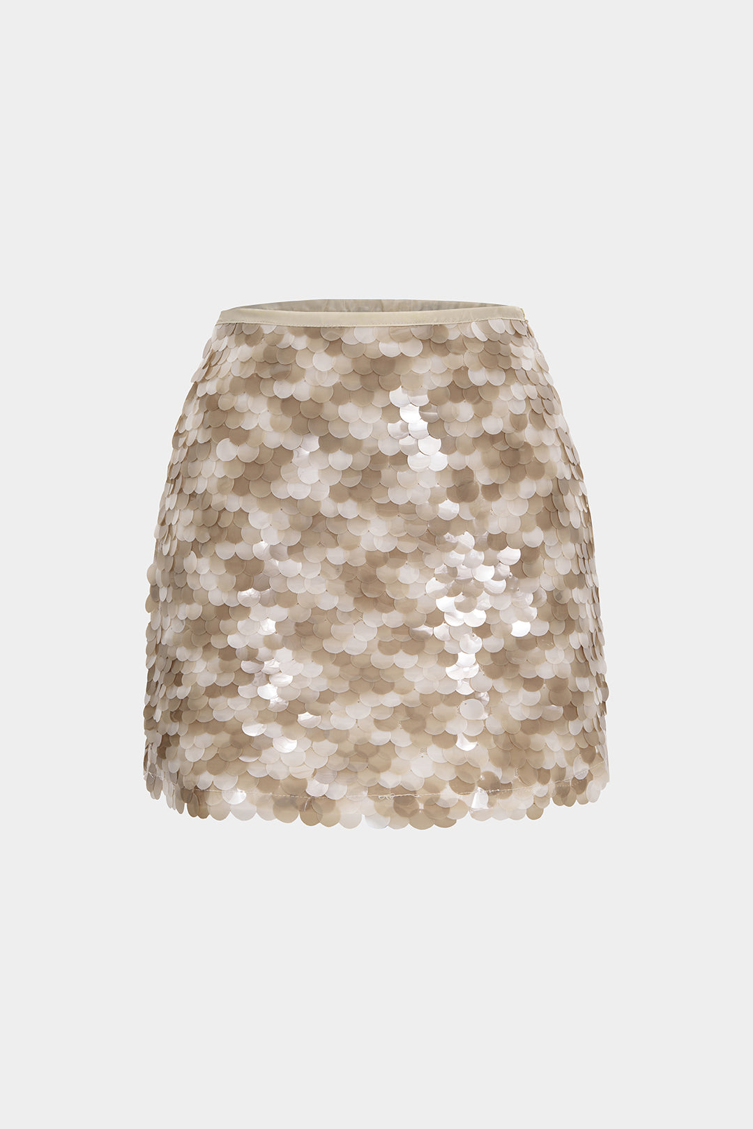 Colorblock Sequin Mini Skirt